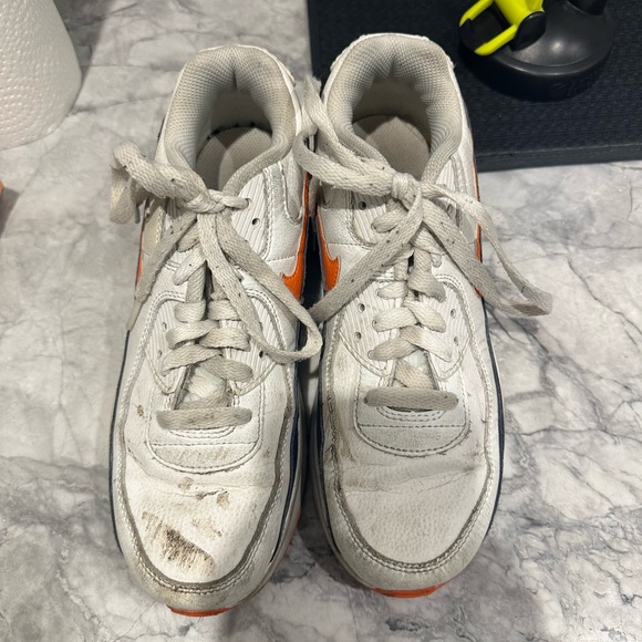 Nike Air Max 90 White Photo Blue Total Orange - Picture 8 of 8